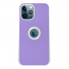 Husa spate pentru iPhone 12 Pro Max - Circle Case Mov & Alb