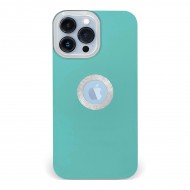 Husa spate pentru iPhone 13 Pro - Circle Case Turcoaz & Alb