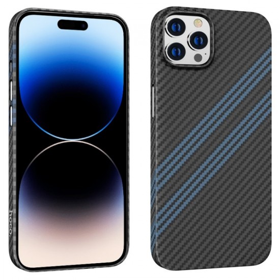 Husa spate pentru iPhone 14 Pro Hoco Cave - Negru/Albastru