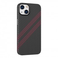 Husa spate pentru iPhone 14 Plus Hoco Cave - Negru/Rosu