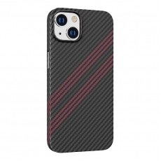 Husa spate pentru iPhone 14 Plus Hoco Cave - Negru/Rosu