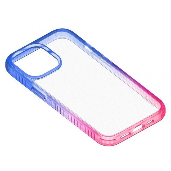 Husa spate pentru iPhone 14 Pro Hoco Crystal - Rosu/Albastru