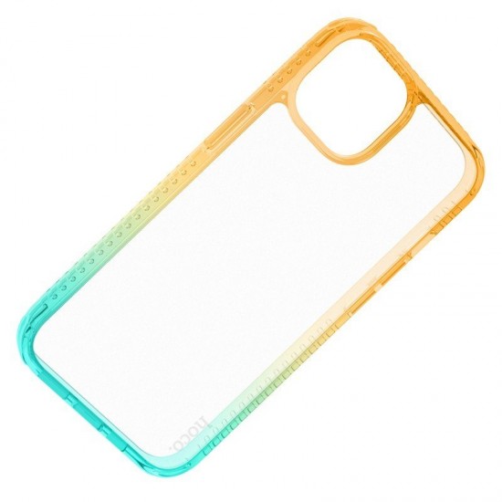 Husa spate pentru iPhone 14 Pro Max Hoco Crystal - Verde/Portocaliu
