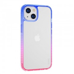 Husa spate pentru iPhone 14 Pro Max Hoco Crystal - Rosu/Albastru