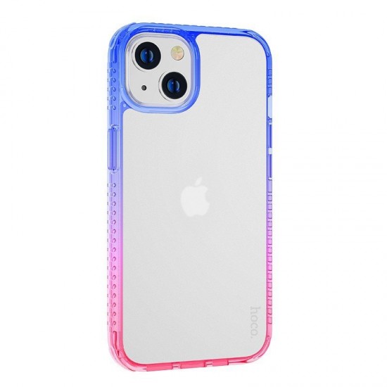 Husa spate pentru iPhone 14 Pro Max Hoco Crystal - Rosu/Albastru