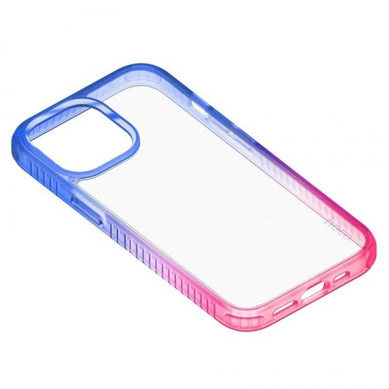 Husa spate pentru iPhone 14 Pro Max Hoco Crystal - Rosu/Albastru