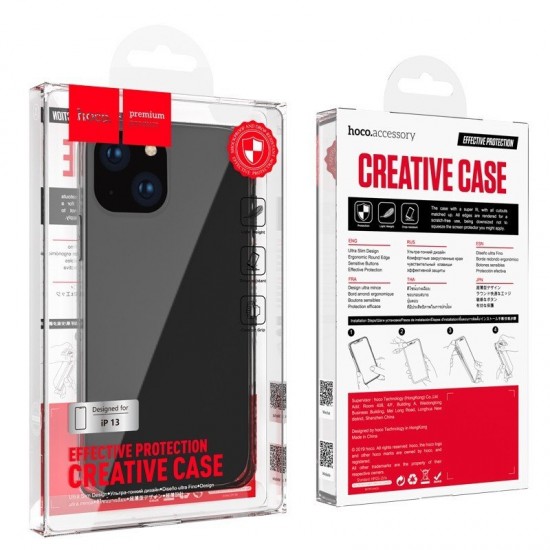Husa spate pentru iPhone 13 - HOCO Fascination Series  Negru