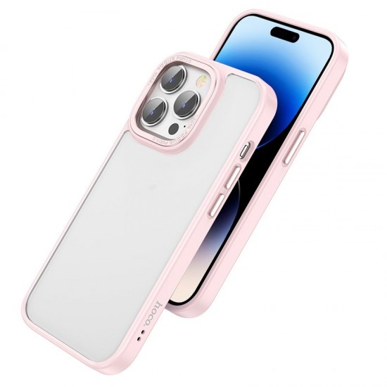 Husa spate pentru iPhone 14 Pro Hoco Frosted Case - Roz