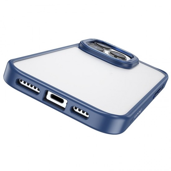 Husa spate pentru iPhone 14 Pro Hoco Frosted Case - Albastru