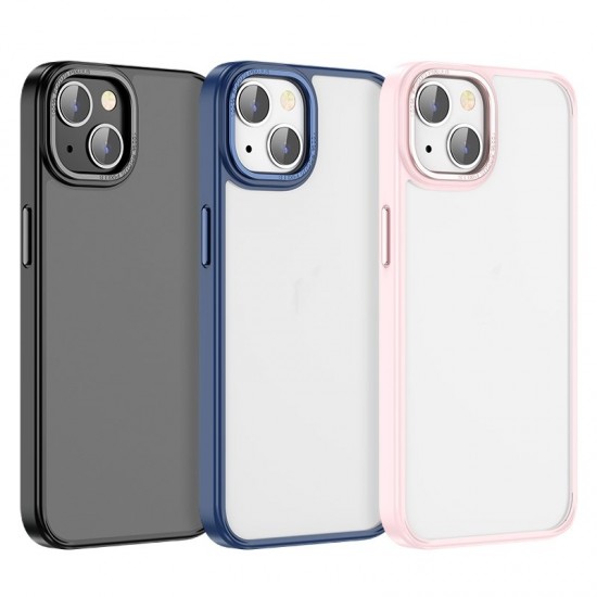 Husa spate pentru iPhone 14 Plus Hoco Frosted Case - Albastru