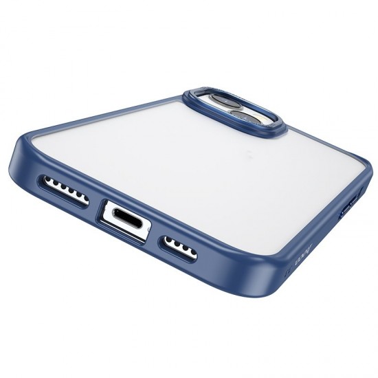 Husa spate pentru iPhone 14 Plus Hoco Frosted Case - Albastru