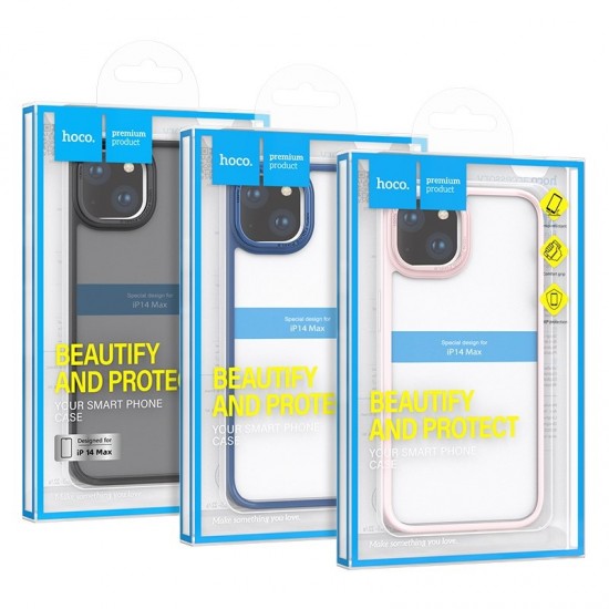 Husa spate pentru iPhone 14 Plus Hoco Frosted Case - Albastru