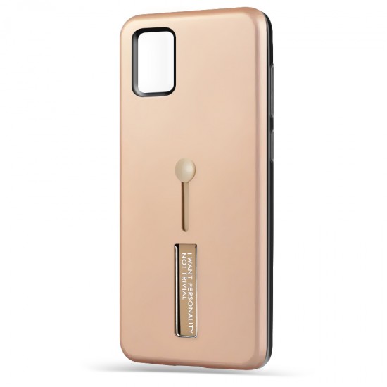 Husa spate pentru Samsung A31 - Hard Case Stand Gold