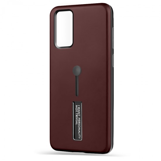 Husa spate pentru Samsung Galaxy Note 20 - Hard Case Stand Maro