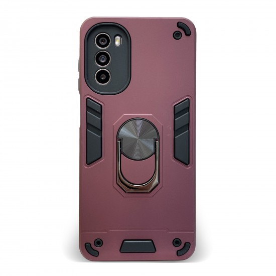 Husa spate pentru Motorola Moto G62 - Hybrid Case Stand Visiniu