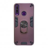 Husa spate pentru Huawei Y6P - Hybrid Case Stand Visiniu