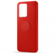 Husa spate pentru Samsung Galaxy S20 Ultra - Silicone Ring Rosu