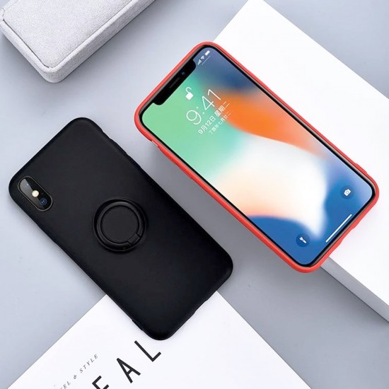 Husa spate pentru Apple iPhone 12 Pro - Silicone Ring Verde