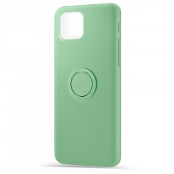 Husa spate pentru Apple iPhone 12 - Silicone Ring Verde