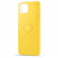 Husa spate pentru Apple iPhone 12 - Silicone Ring Galben