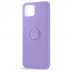Husa spate pentru Apple iPhone 12 - Silicone Ring Mov