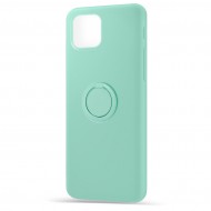 Husa spate pentru Apple iPhone 12 - Silicone Ring Turcoaz