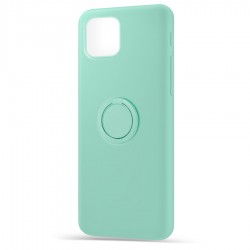 Husa spate pentru Apple iPhone 12 - Silicone Ring Turcoaz