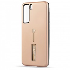 Husa spate pentru Huawei P40 Lite 5G - Hard Case Stand Gold