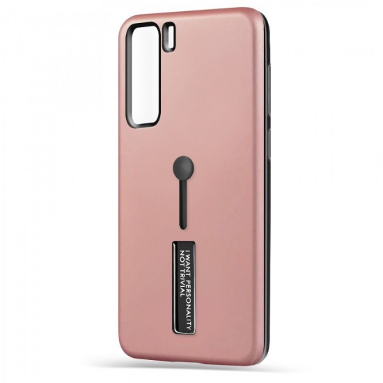 Husa spate pentru Huawei P40 Lite 5G - Hard Case Stand Rose