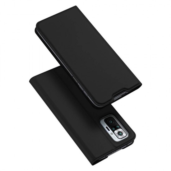 Husa Carte pentru Xiaomi Redmi Note 10 Pro - Dux Ducis Negru