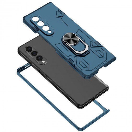 Husa spate pentru Samsung Galaxy Z Fold3 - Stand Case Albastru 