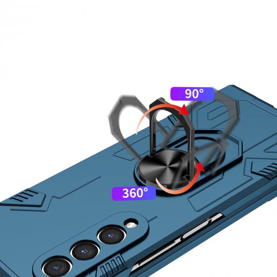 Husa spate pentru Samsung Galaxy Z Fold3 - Stand Case Albastru 