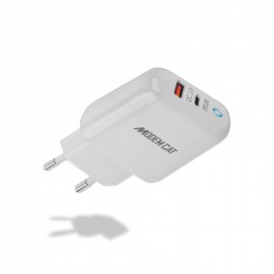 Incarcator Modem Cat Dual Port Fast Charge 20W MTC-013 - USB-typce C  Alb