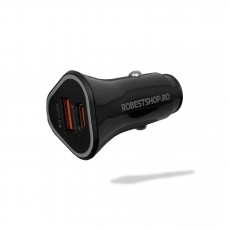 Incarcator auto universal Type C / USB Amarillo - Negru