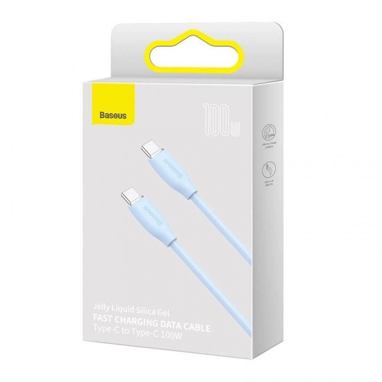 Cablu date/incarcare rapida Baseus Silica Gel Type C- 2m Bleu