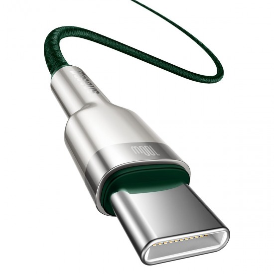 Cablu Baseus Cafule Type C - type C 100W 1 metru Verde