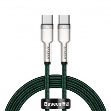 Cablu Baseus Cafule Type C - type C 100W 1 metru Verde