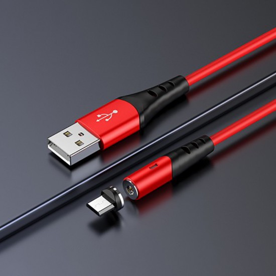 Cablu HOCO Silicone Magnetic microUSB - 1 metru 2A