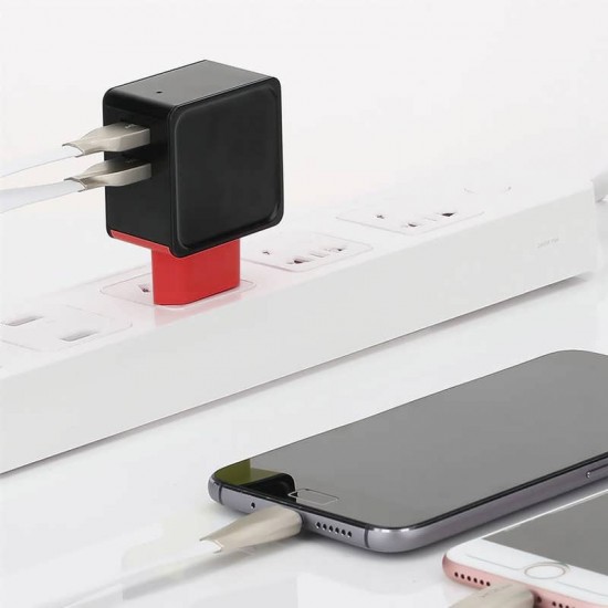 Incarcator de priza DM-20 - Fast Charge 2.4A 2xUSB + cablu microUSB - Alb