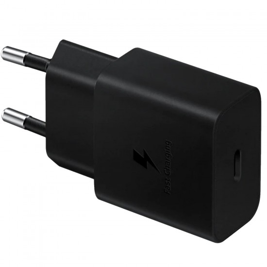 Incarcator retea Original Samsung Fast Charger 15W, port USB Type-C, inclus cablu USB Type-C, EP-T1510 Black Blister