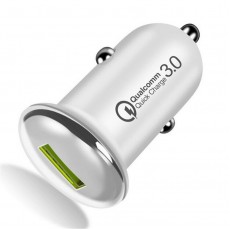 Incarcator auto - 1 x USB Quick Charge - argintiu