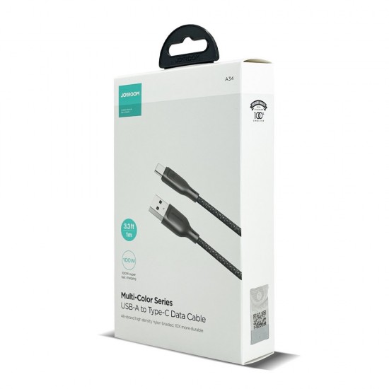 Cablu Joyroom USB - type C 100W 1 metru- Negru 