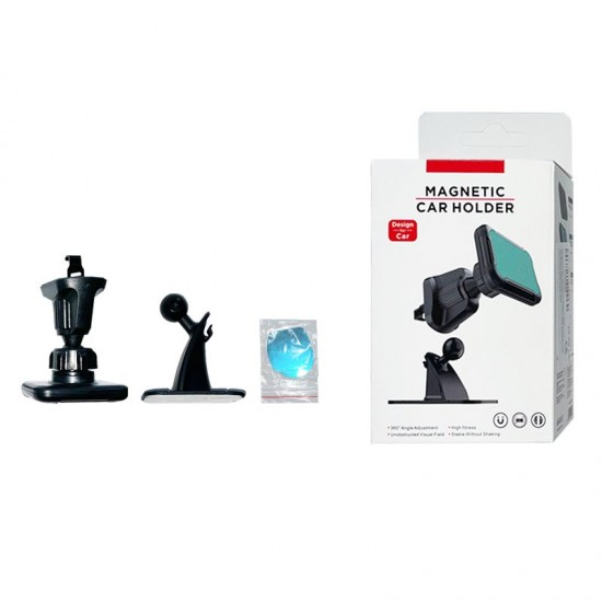 Suport magnetic de ventilatie si bord auto pentru telefon - K577 Negru